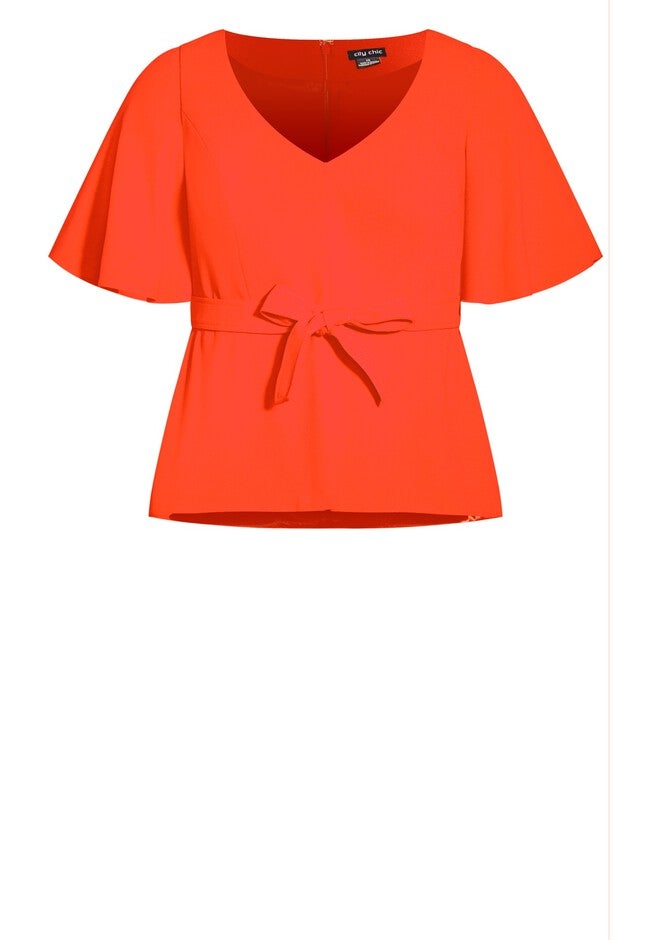 Juno Top - tigerlily, ORANGE, alternate image number 3