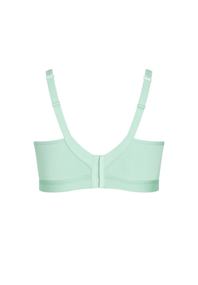 Wire Free Soft Cup Bra - honeydew, GREEN, alternate image number null