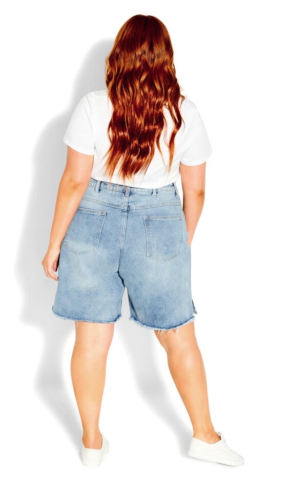 Supa Split Short - light wash, BLUE, alternate image number 2