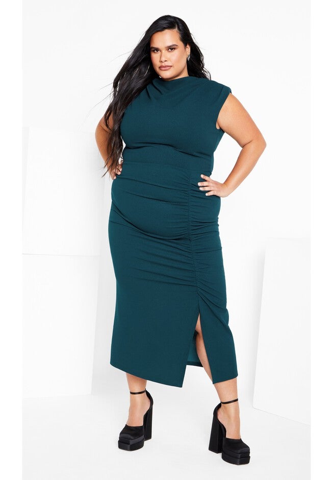 Zaby Dress - emerald, GREEN, alternate image number null