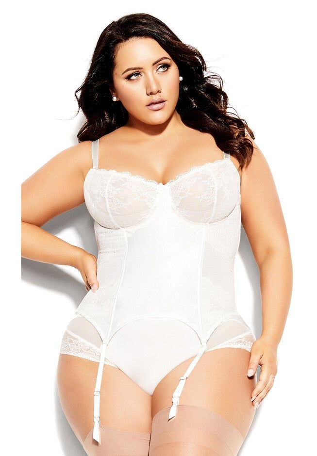 Alina Underwire Bustier - linen, WHITE, hi-res image number 0