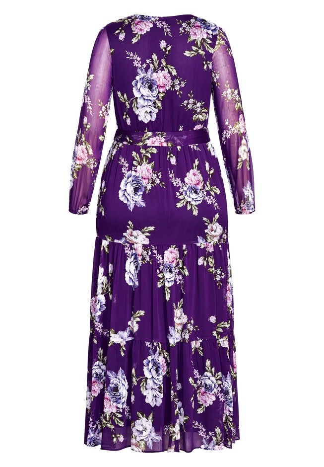 Wild Floral Maxi Dress - petunia, PURPLE, alternate image number 3