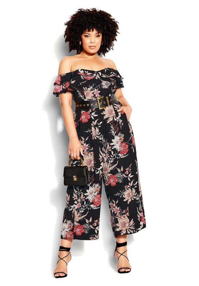Botanical Jumpsuit - black, BLACK, hi-res image number null