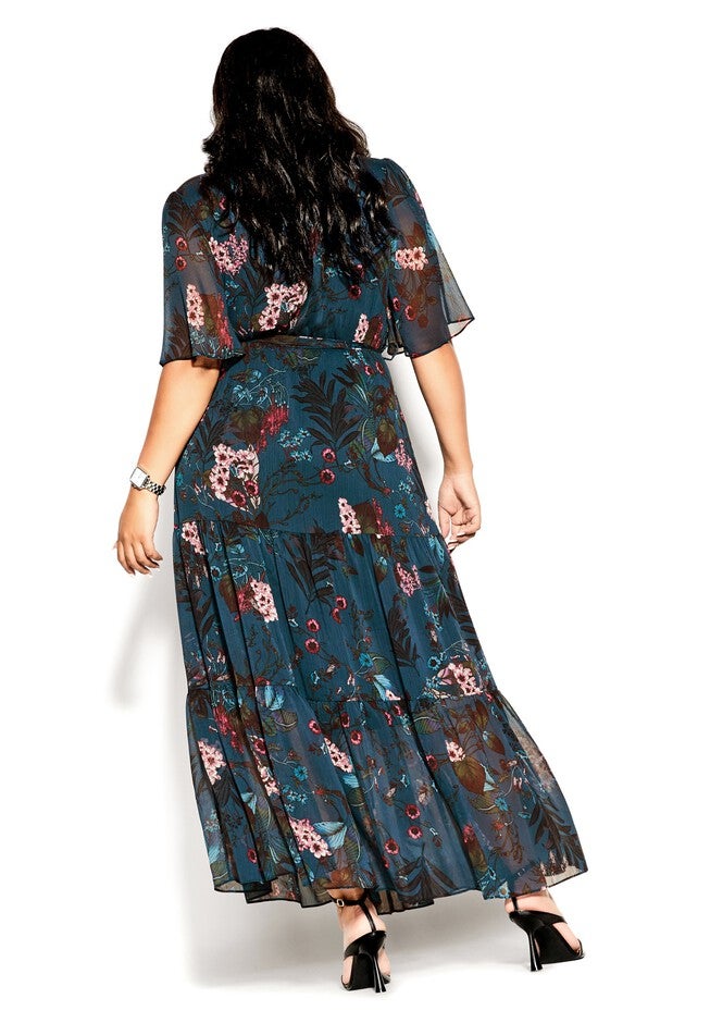Botanica Maxi Dress - peacock, BLUE, alternate image number 4
