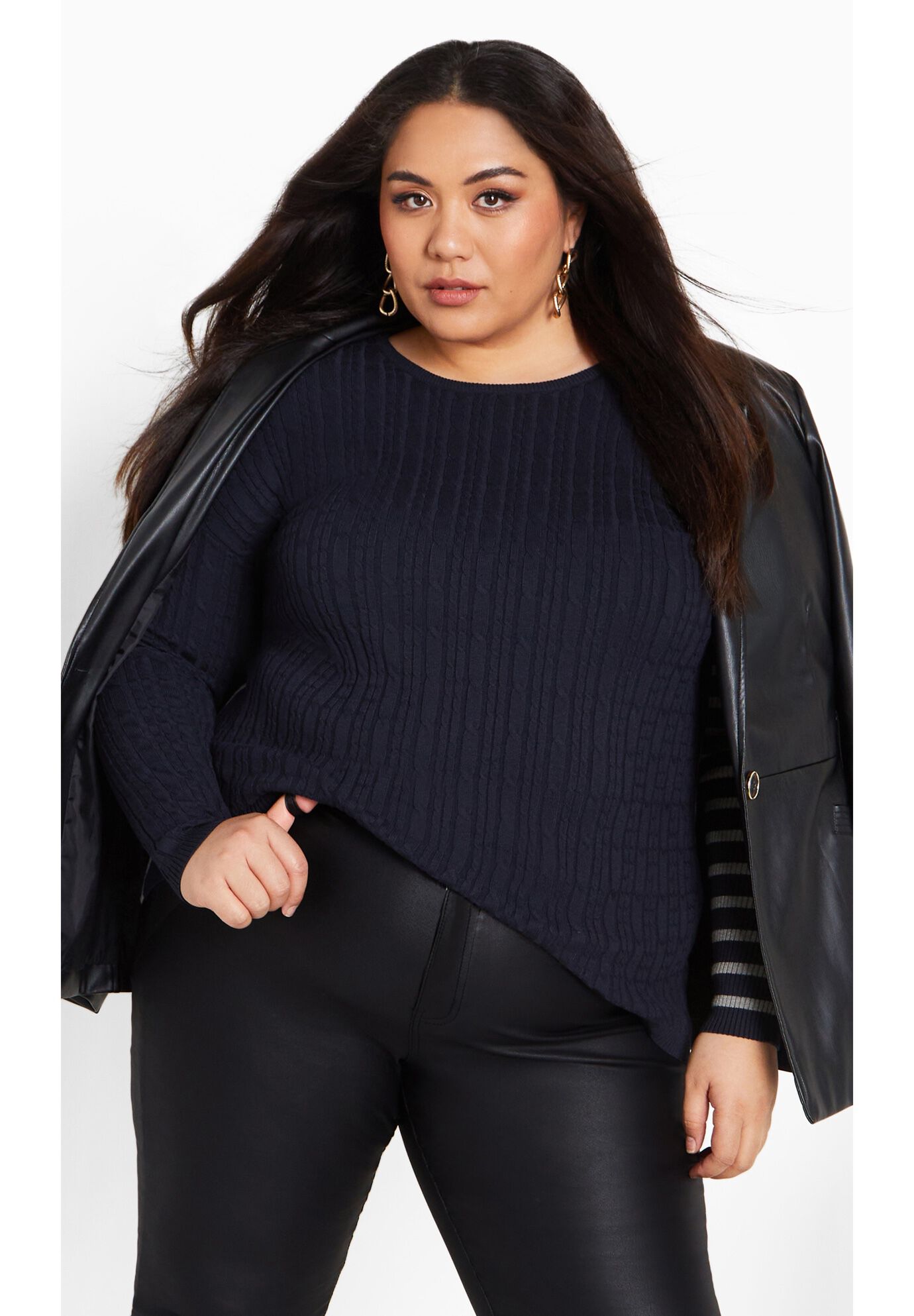 Sandy Sweater, NAVY, alternate image number 3
