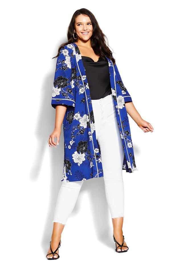 La Fleur Jacket - blue, BLUE, on-hover image number 1