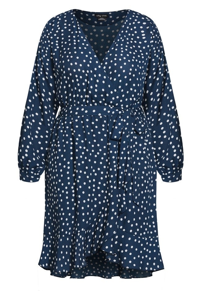 Amber Spot Dress - navy, BLUE, alternate image number 3