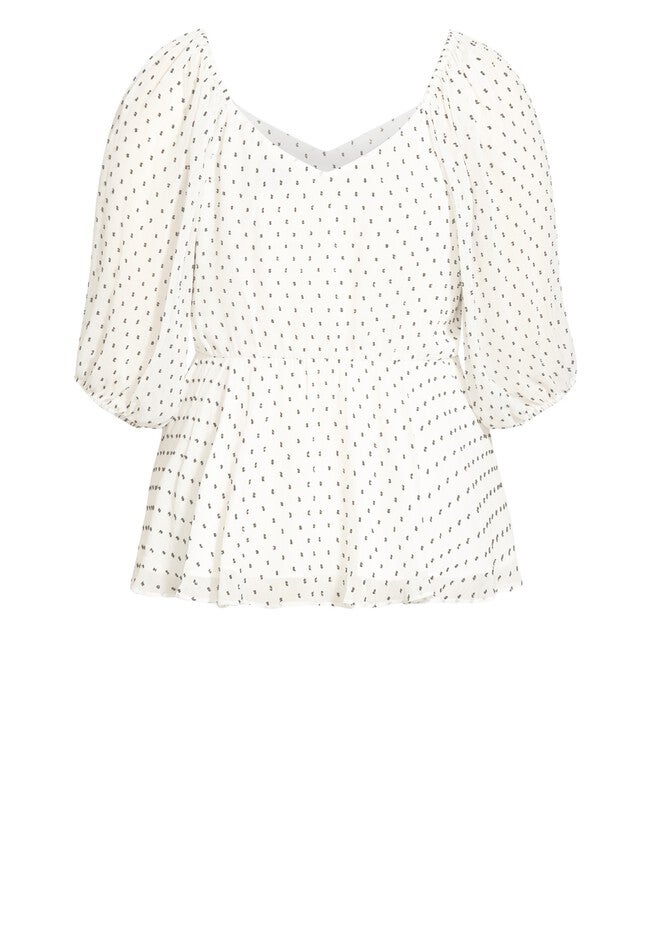Bay Spot Top - ivory, WHITE, alternate image number null