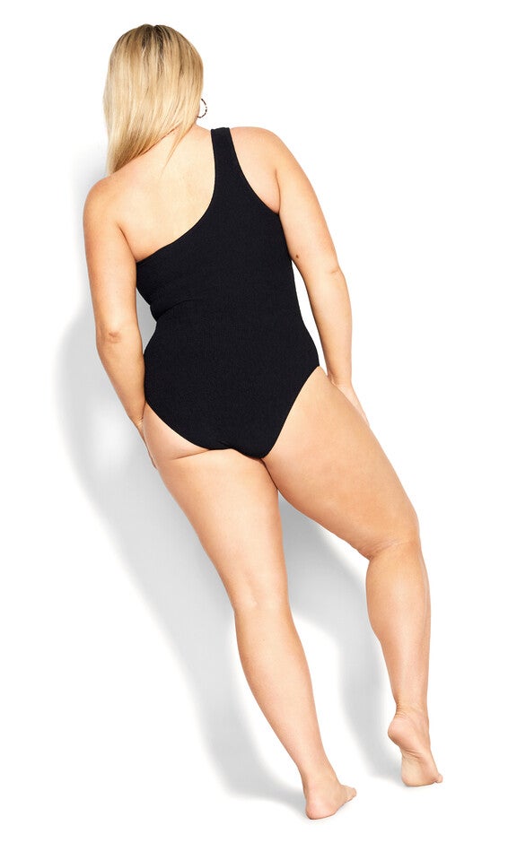 Izzy One Shoulder 1 Piece - black, BLACK, alternate image number 2