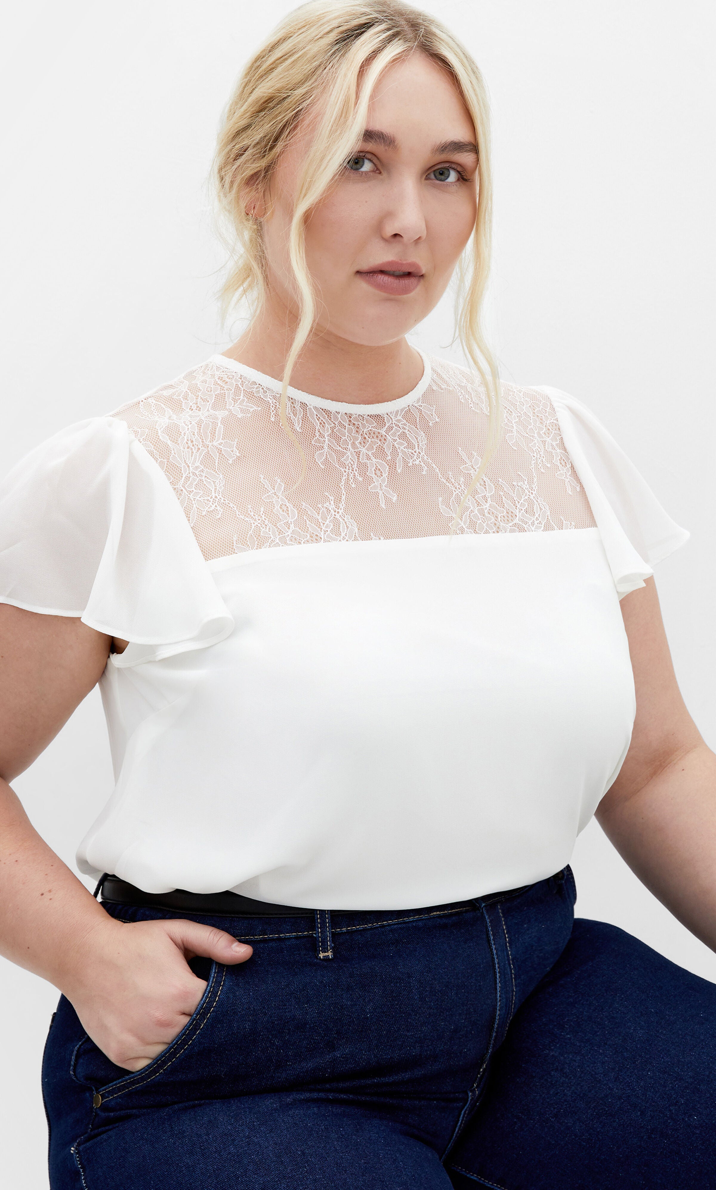 Malia Top - ivory, WHITE, hi-res image number 0