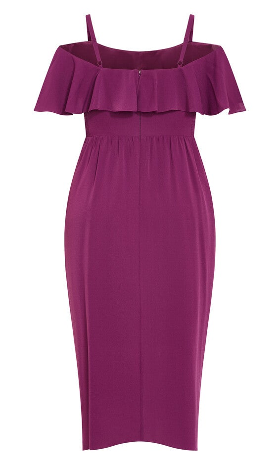 Flirtation Drape Midi Dress - cerise, PINK, alternate image number null