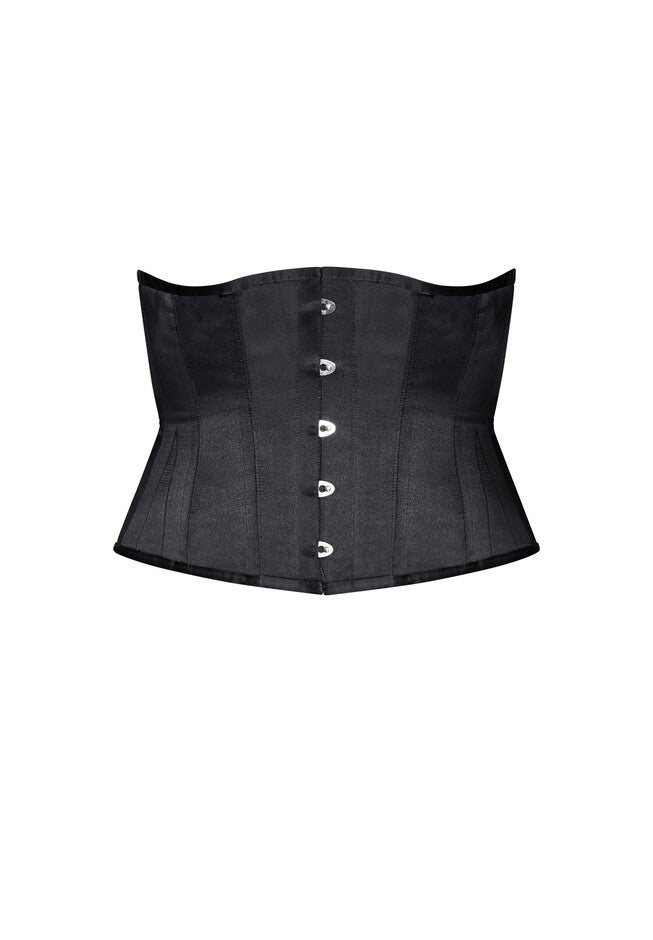 Madame X Steel Boned Underbust Corset - black, BLACK, alternate image number null