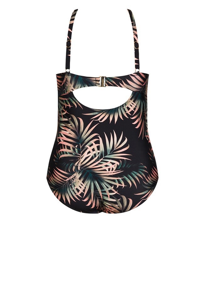 Cancun Underwire Print 1 Piece - black, BLACK, alternate image number 2