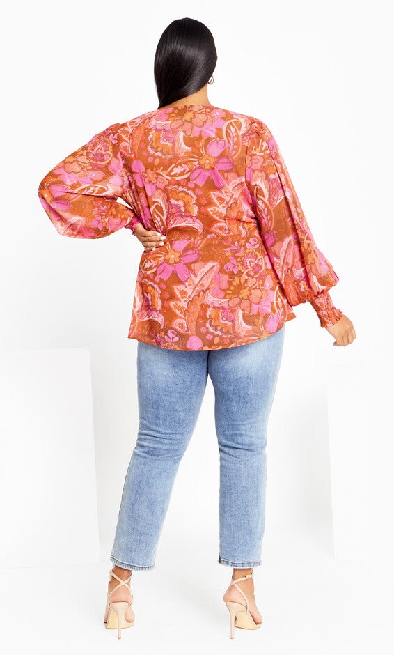Alexis Print Top - sienna, PINK, alternate image number 2