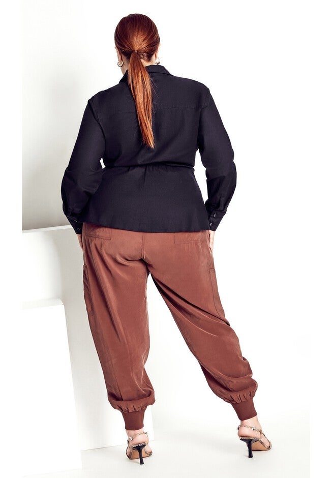 Pocket Wrap Shirt - black, BLACK, alternate image number 6