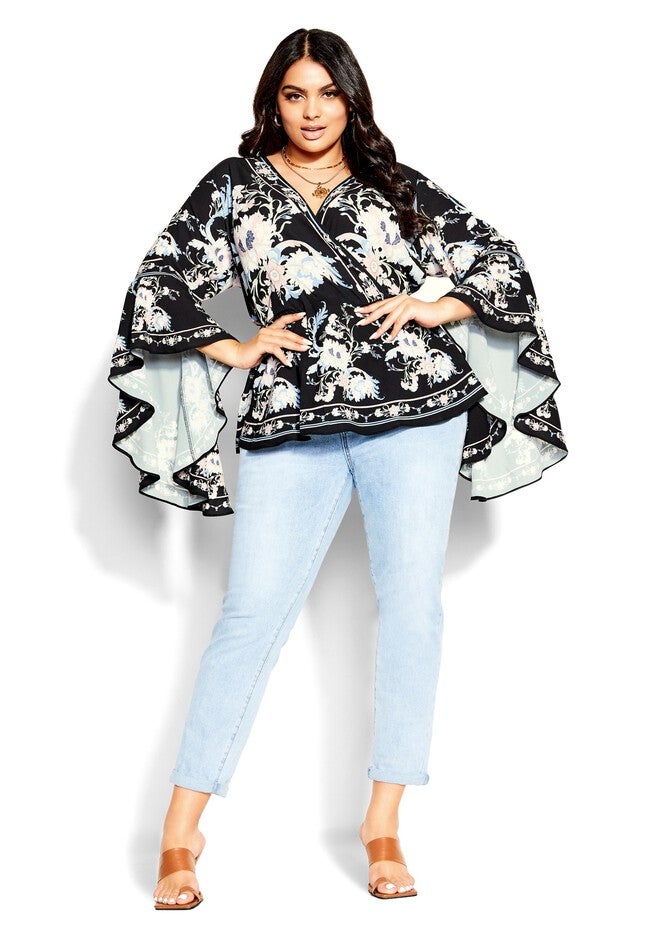 Nouveau Chic Top - black, BLACK, on-hover image number null
