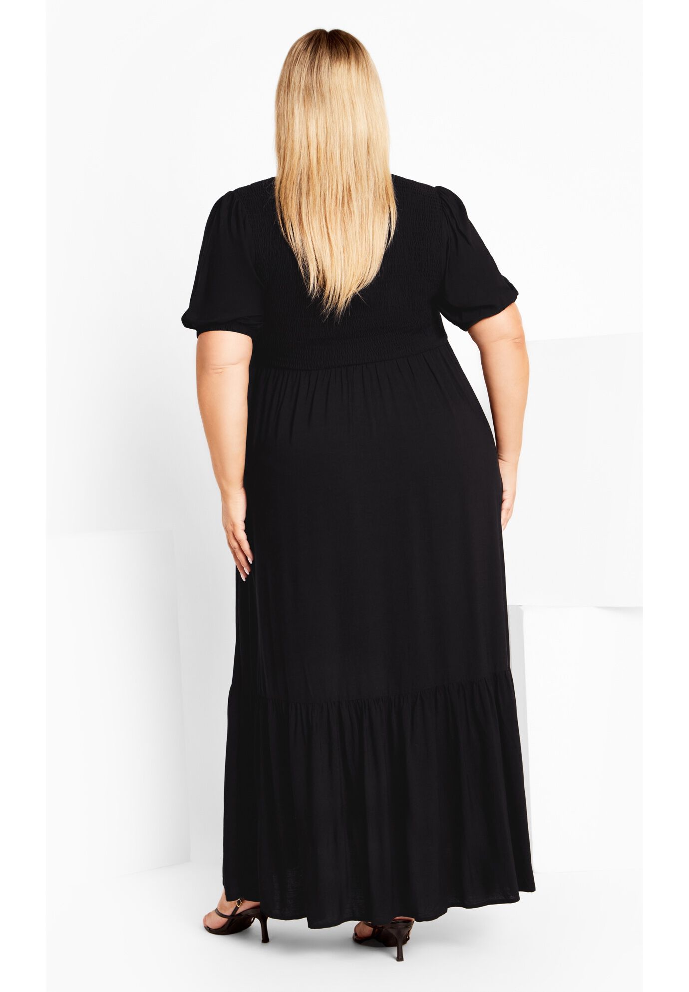 Eva Plain Dress, BLACK, on-hover image number 1