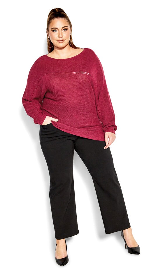 Romance Sweater - sangria, RED, alternate image number 2