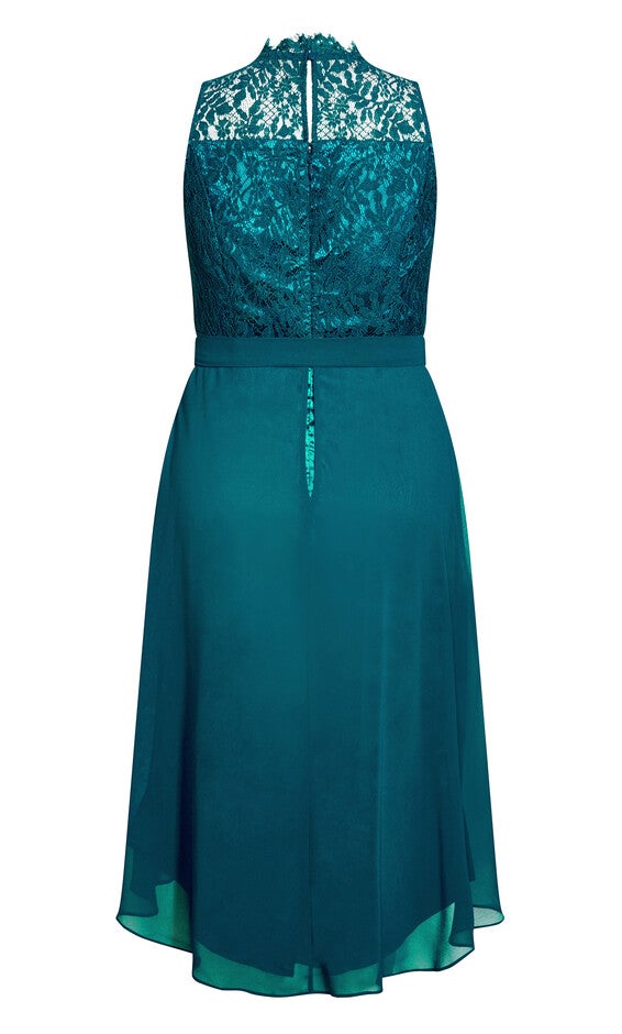 Hi Lo Lover Dress - teal, GREEN, alternate image number 5