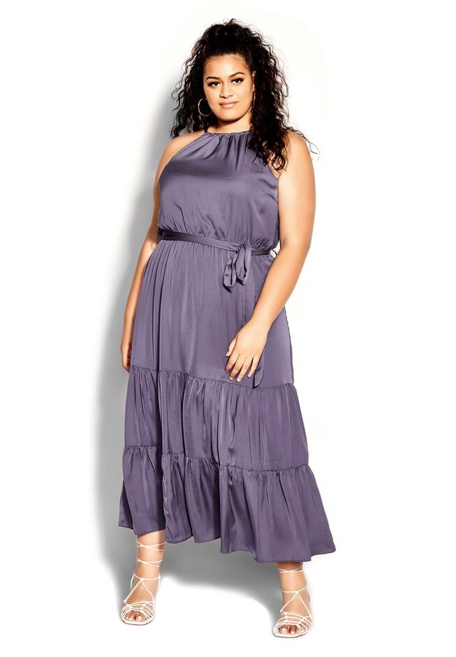 Iconic Tiered Maxi Dress - dusty lilac, PURPLE, hi-res image number 0