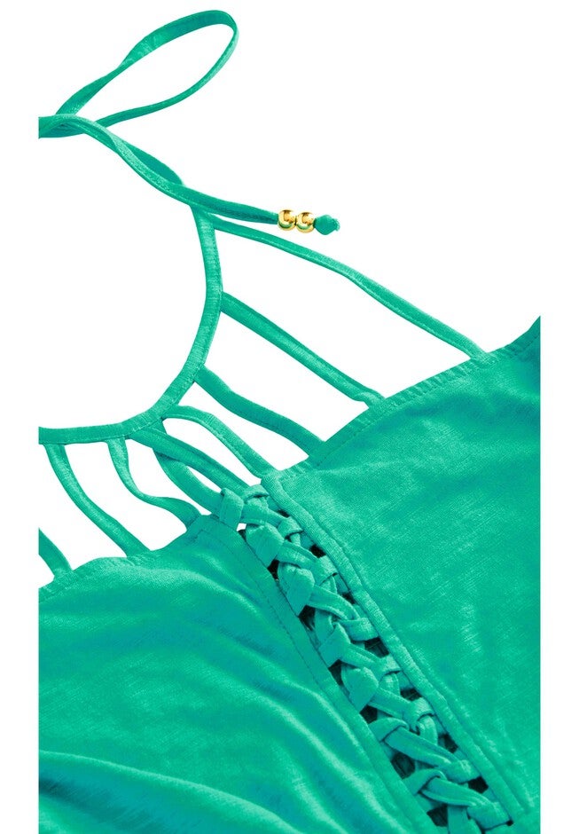 Plait Detail Maxi Dress - ocean, BLUE, alternate image number null
