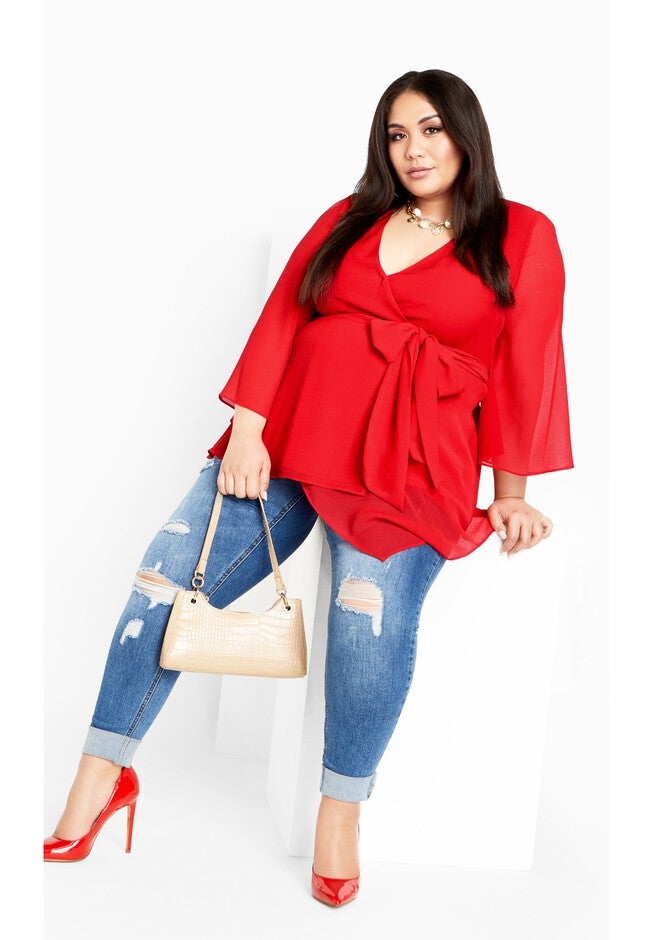 Arya Top - tigerlily, ORANGE, on-hover image number null