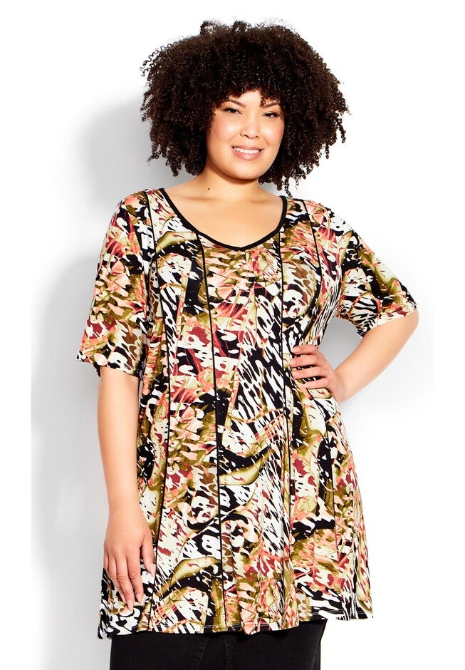 Swing Panel Print Tunic, FLOATATION, alternate image number null