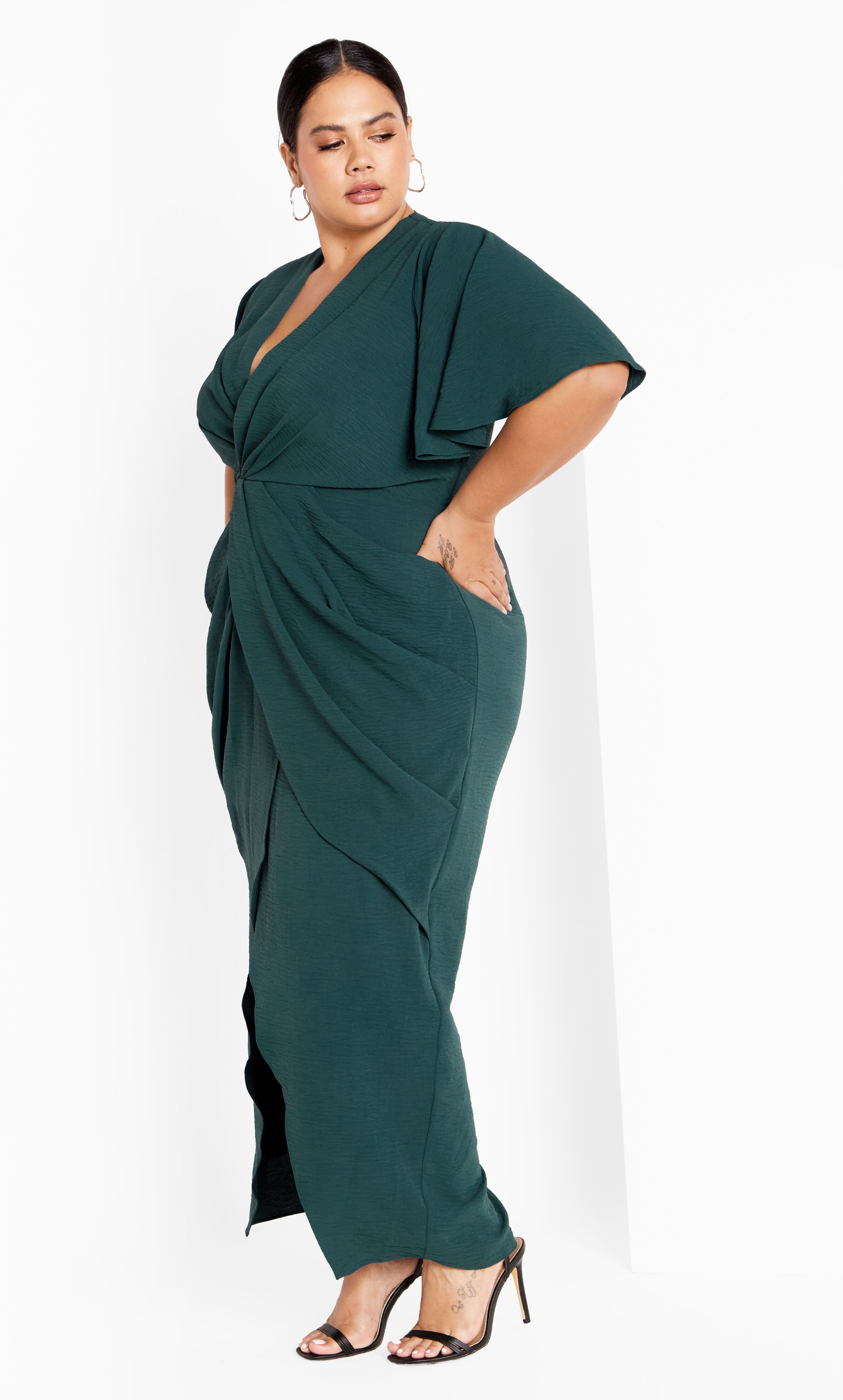 Braelynn Maxi Dress - emerald, GREEN, alternate image number 2