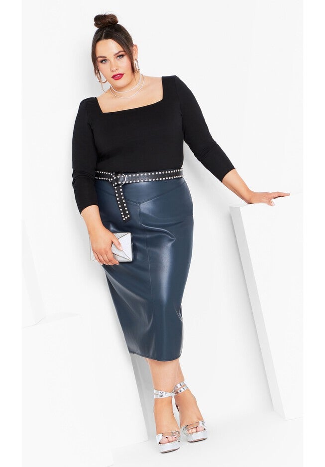 Charlotte Skirt - steel, GREY, hi-res image number null