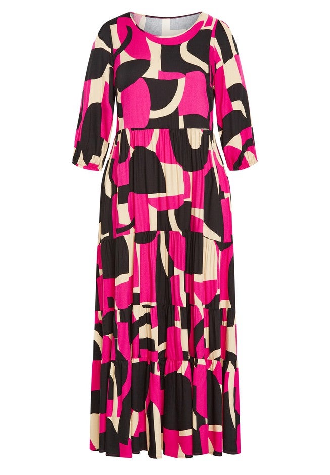 Gia Print Dress, MAGENTA PRINT, alternate image number null