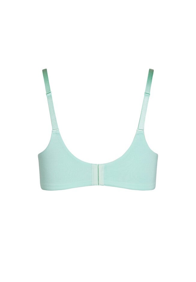 Smooth & Chic Cotton T-Shirt Bra - iced aqua, GREEN, alternate image number 3