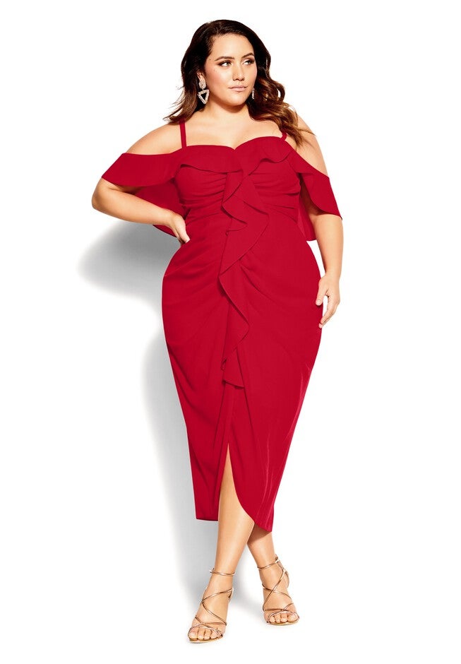 Va Va Voom Dress - scarlet, RED, alternate image number null