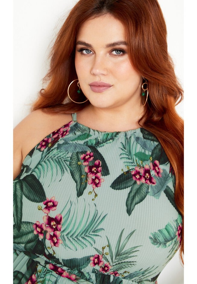 Rebecca Print Maxi Dress - seafoam, GREEN, on-hover image number null