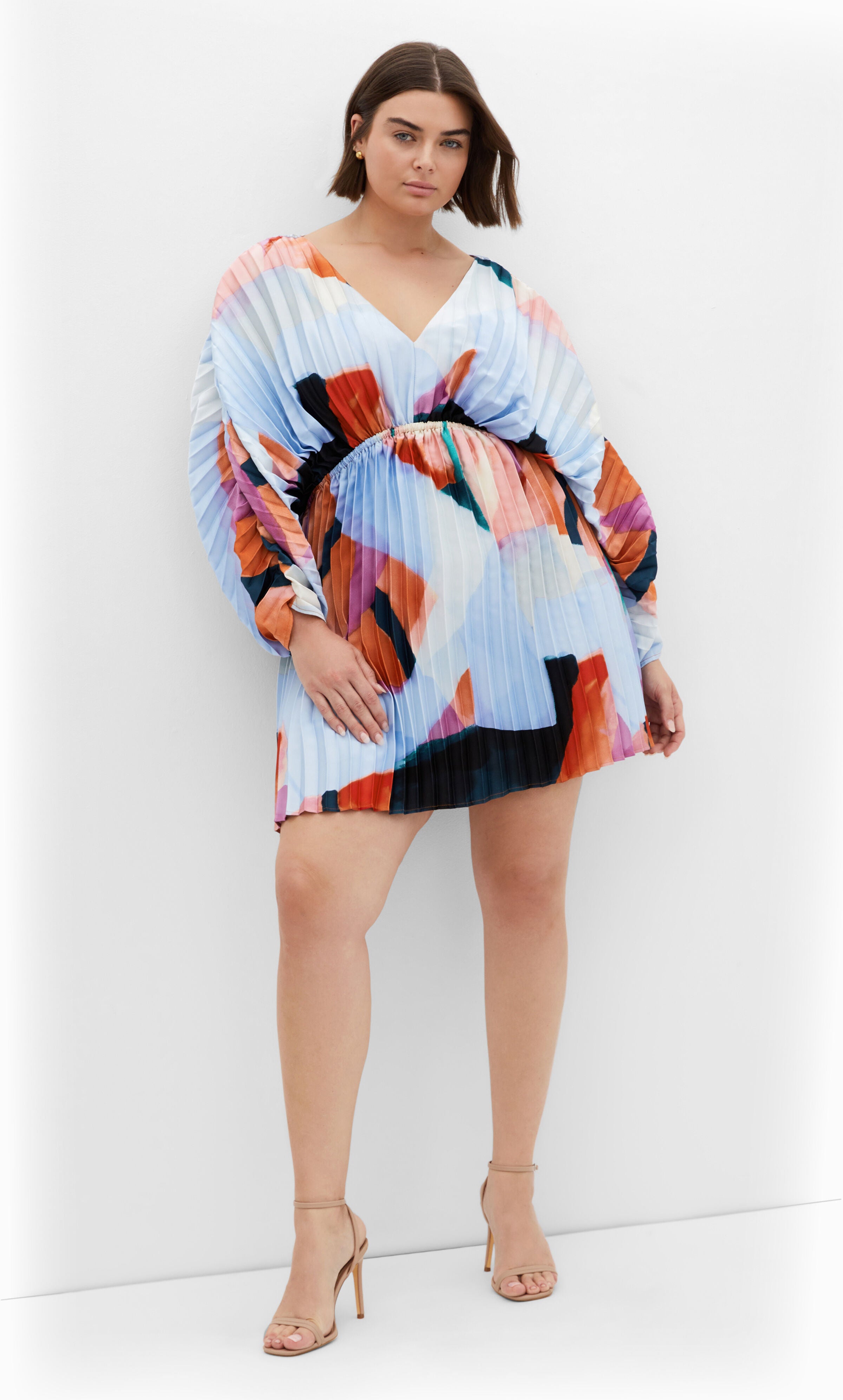 Chloe Print Dress - print, BLUE, on-hover image number 1