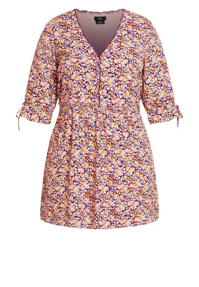 Fresh Ditsy Dress - purple, PURPLE, alternate image number null