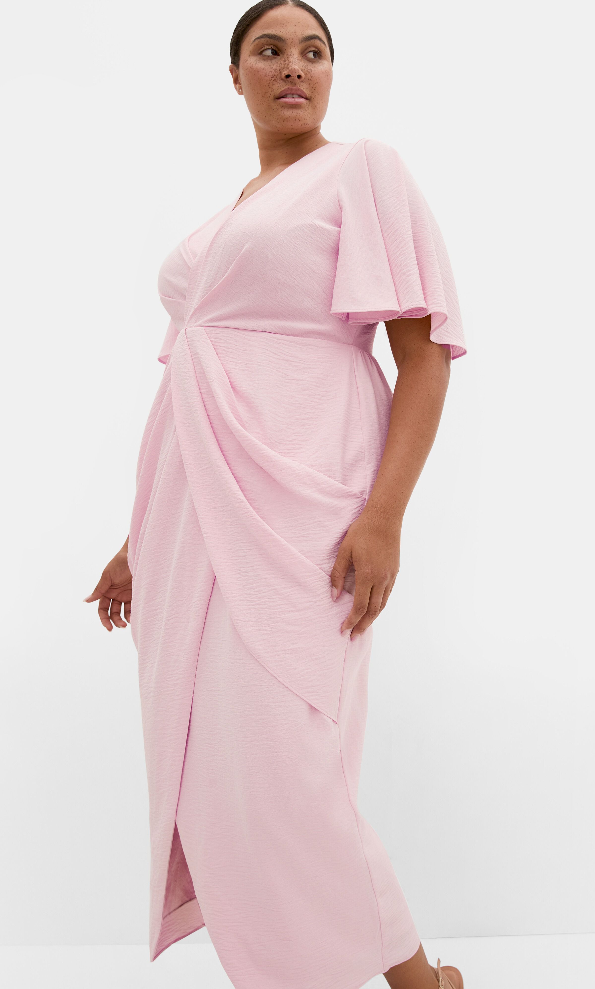 Braelynn Drape Maxi Dress, PINK, alternate image number 2