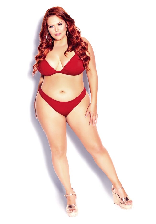 Daisy Bikini Top - red cherry, RED, hi-res image number null