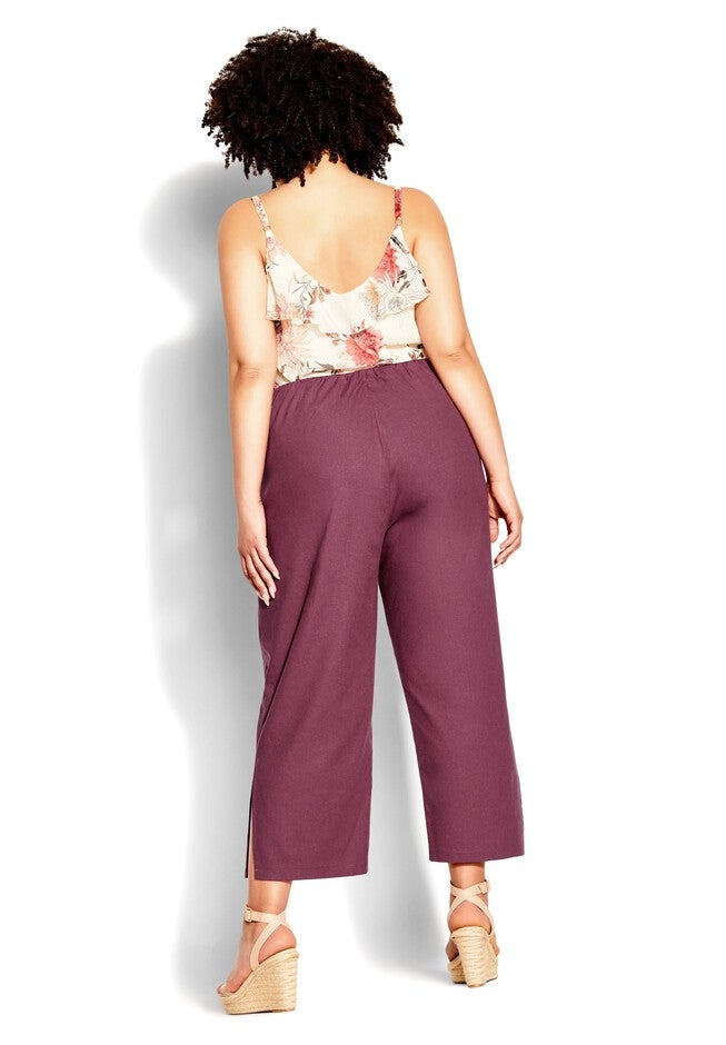 Botanical Pant - roseberry, PURPLE, on-hover image number 1
