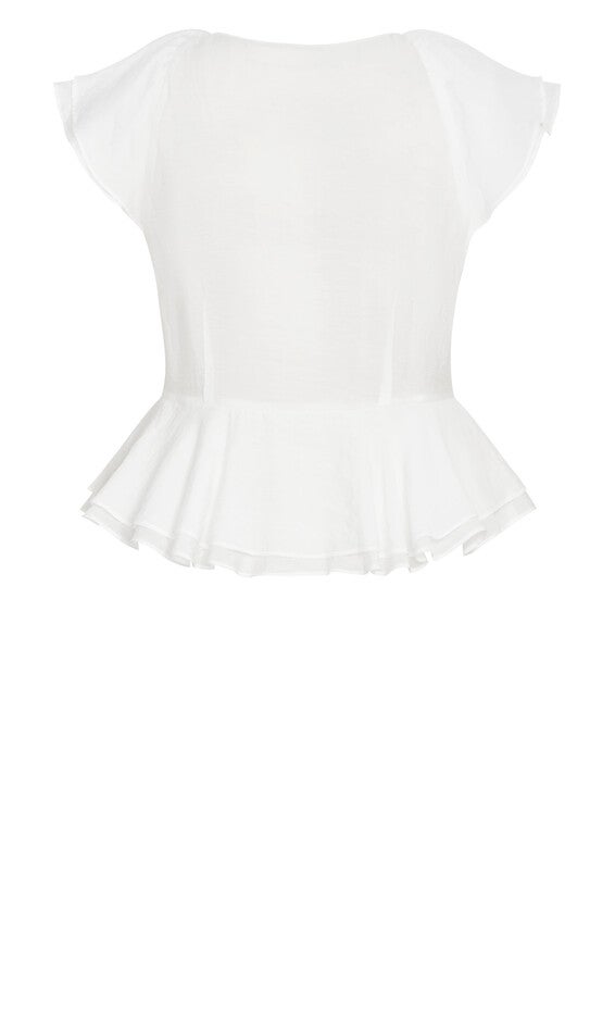 Sweet Ruffle Top - ivory, WHITE, alternate image number 4