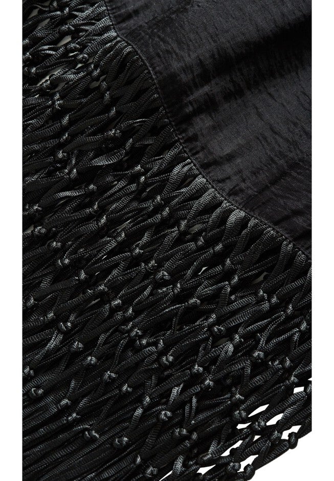 Calypso Fringe Dress - black, BLACK, alternate image number null
