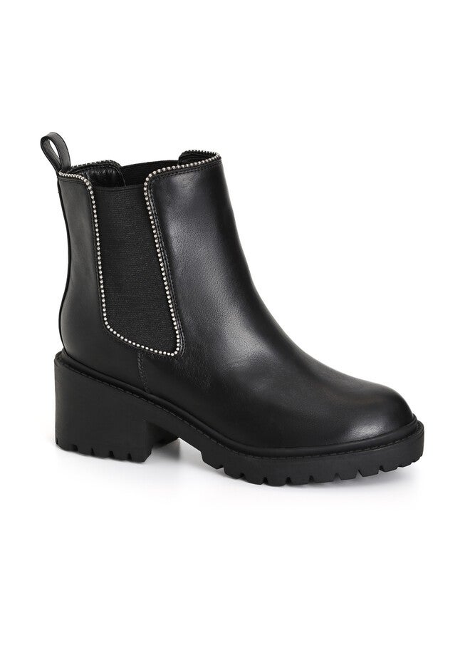 WIDE FIT Spike Ankle Boot - black, BLACK, hi-res image number null