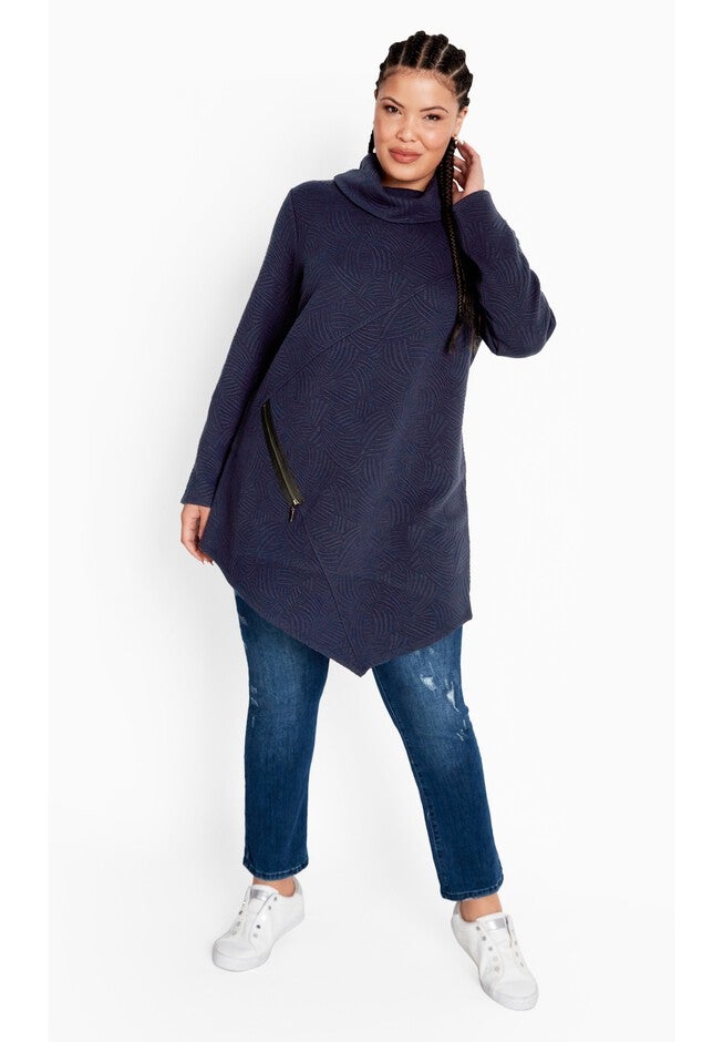 Tilly Textured Tunic, NAVY, alternate image number null