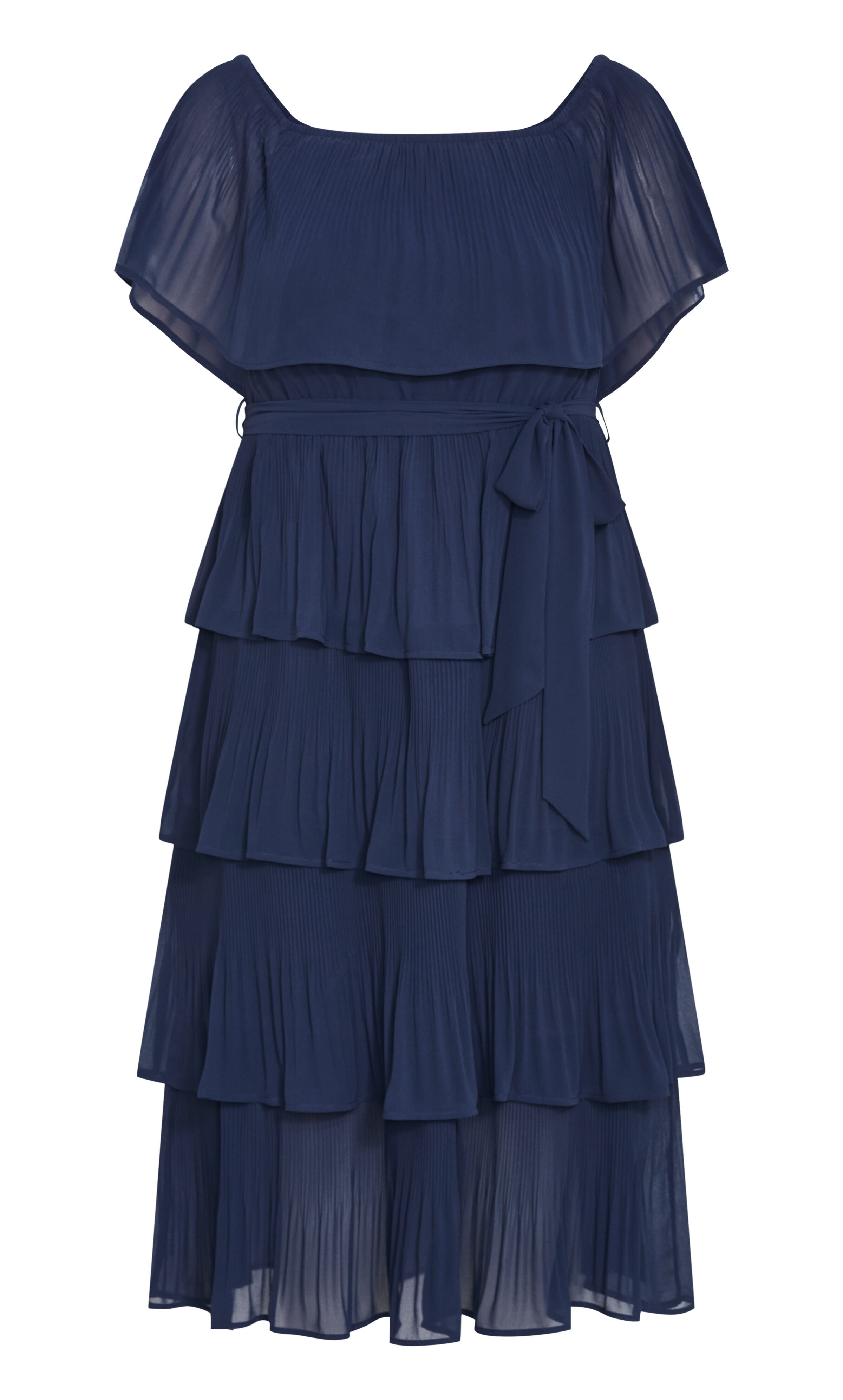 Night Garden Tier Midi Dress, BLUE, alternate image number 5