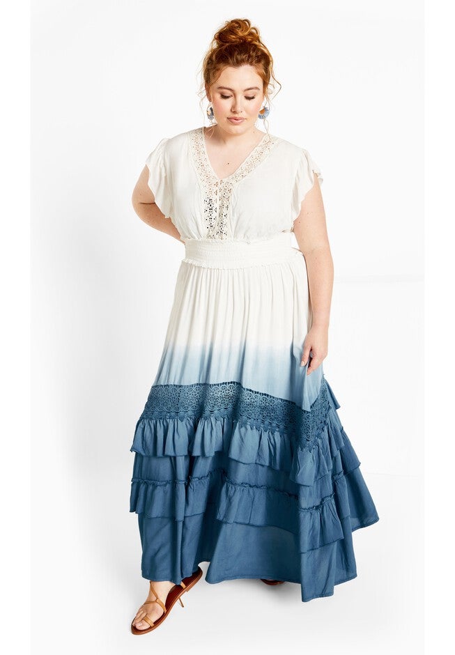 Destiny Ombre Maxi Dress - blue, BLUE, hi-res image number null