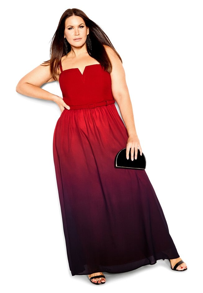 Ombre Lust Maxi Dress - ruby, RED, alternate image number null