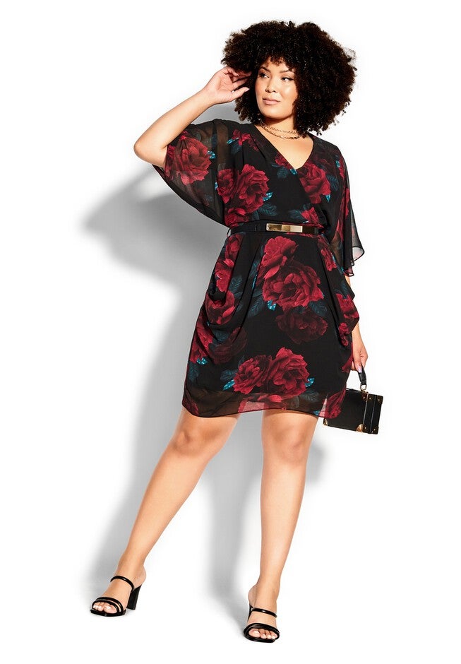Romantic Rose Dress - black, BLACK, alternate image number 4