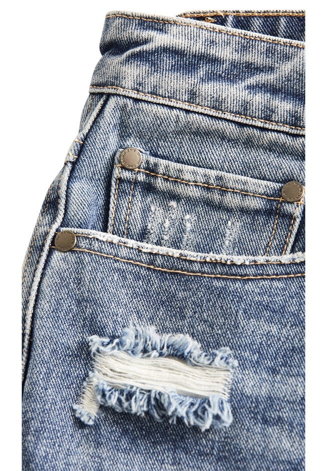 Supa Split Short - mid wash, BLUE, alternate image number null