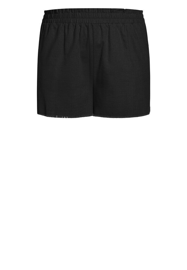 Remi Fray Hem Short, BLACK, alternate image number null