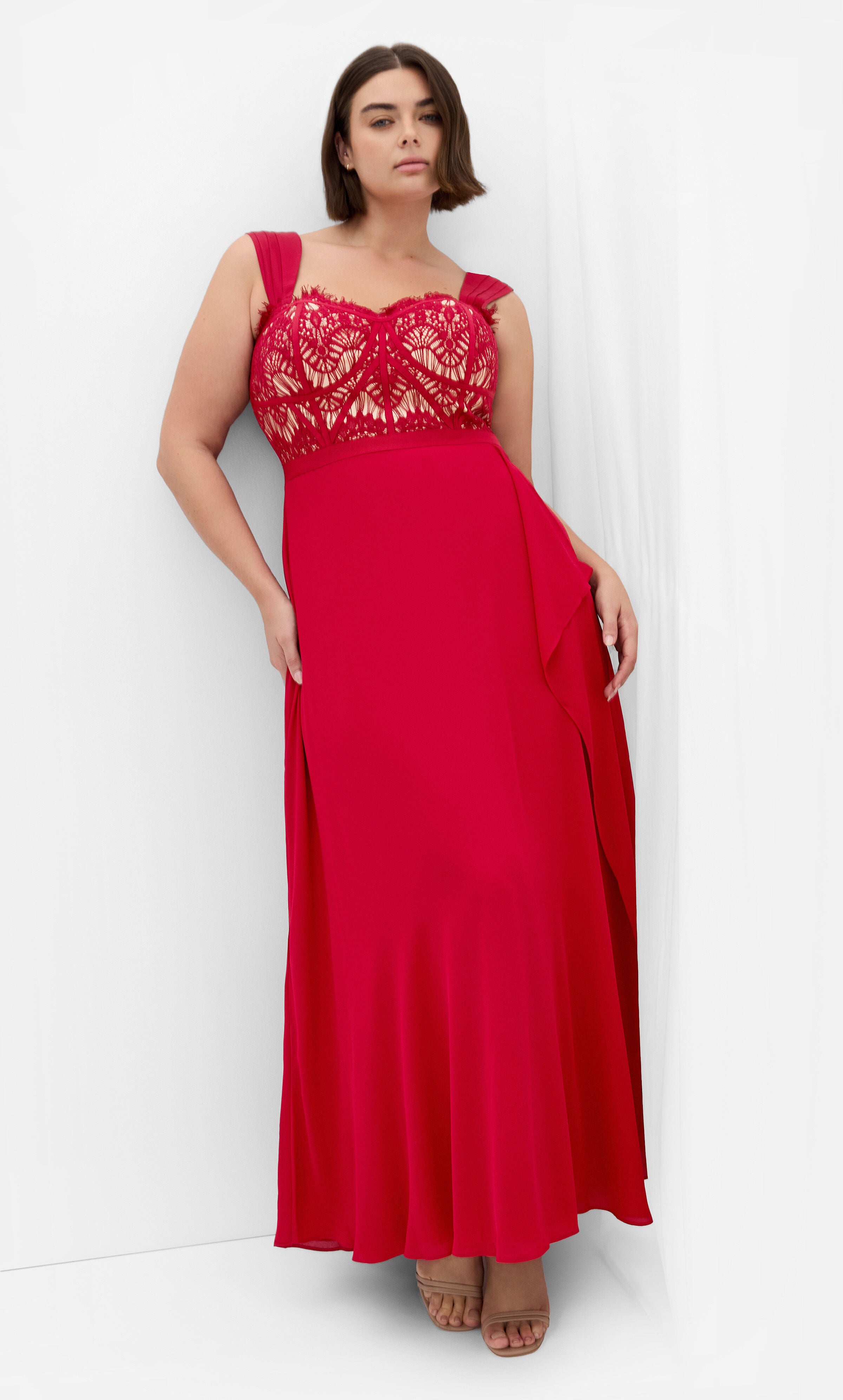 Sweet Evie Maxi Dress - red, RED, hi-res image number 0