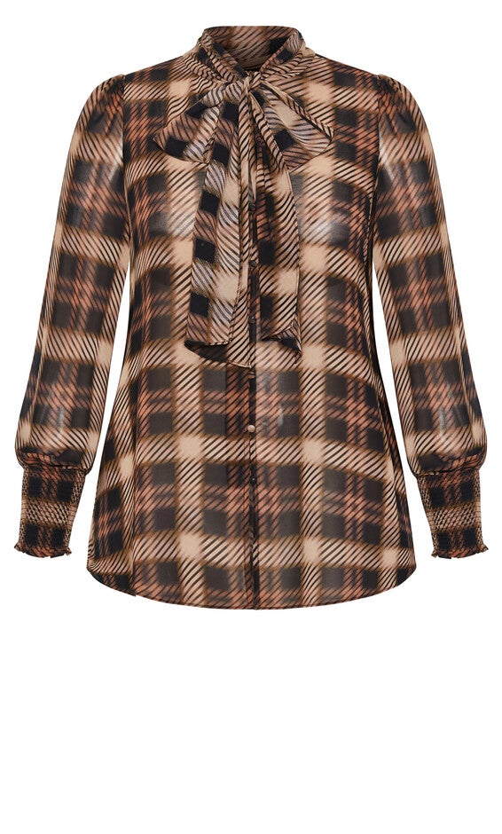 Plaid Level Top - black, BLACK, alternate image number null